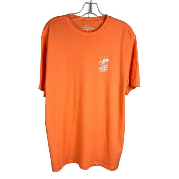 Vineyard Vines T-Shirt Mens M Bright Orange Sailing Logo Short Sleeve Summer - Picture 1 of 9